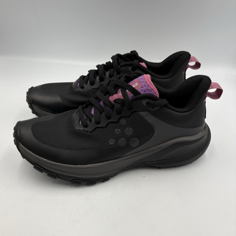 CRAFT Pure Trail X Women's Black Pink Purple Low Top Lace-Up Mesh Athletic Shoes